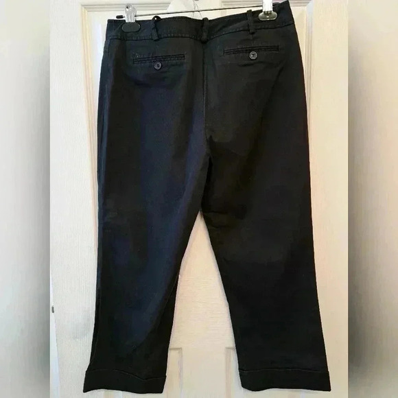 ❤️ Smart Set Cropped Black Straight Leg Capri Pant Size 9 - Picture 3 of 11